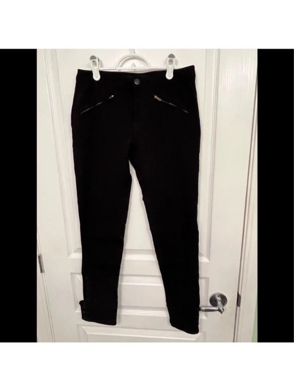 Marc by Marc Jacobs Black Rayon/Nylon Blend Women's Slim Zip Pocket Pants Sz 6